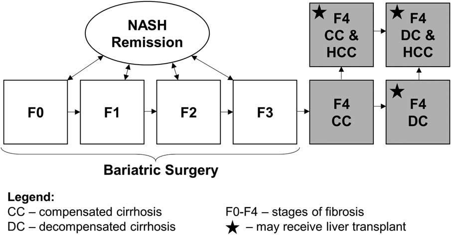 Metabolic surgery and NASH / NAFLD Markov model for assessing cost-effectiveness Compared to lifestyle interventions, bariatric surgery was cost-effective in stage 1 obesity ($48,836/QALY) and stage