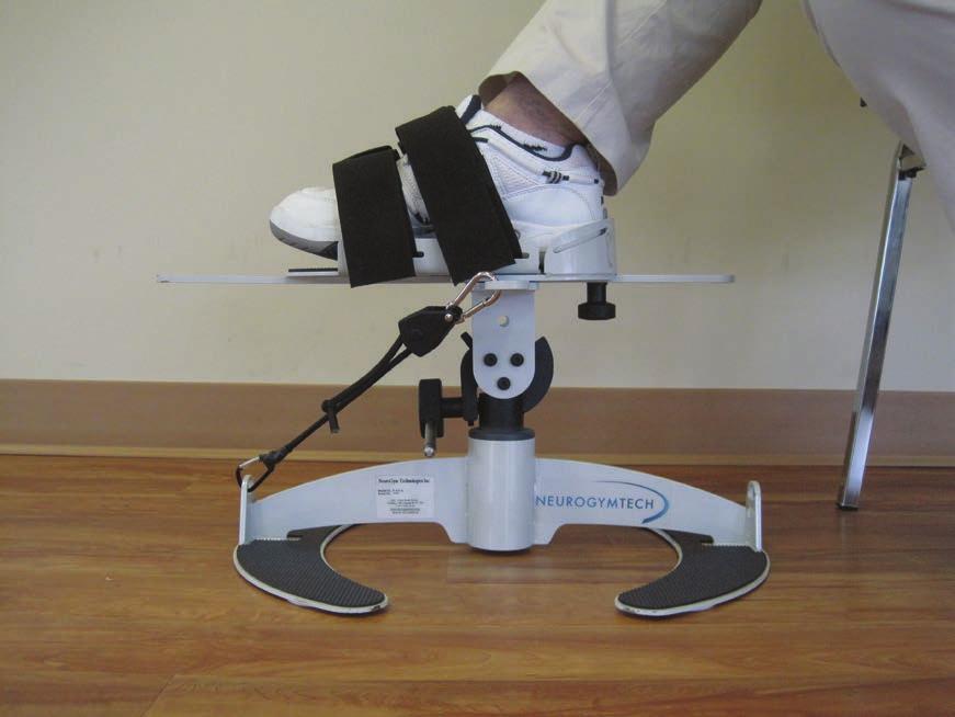 to the medial arm of the Foot Plate, eliminating the need for any a Theraband or ARA. Once connected, pulley should run approximately parallel to the ground.