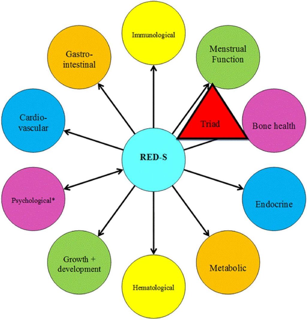 Health Consequences of Relative Energy Deficiency in Sport (RED-S) (*Psychological consequences can either precede RED-S or be the result of RED-S).