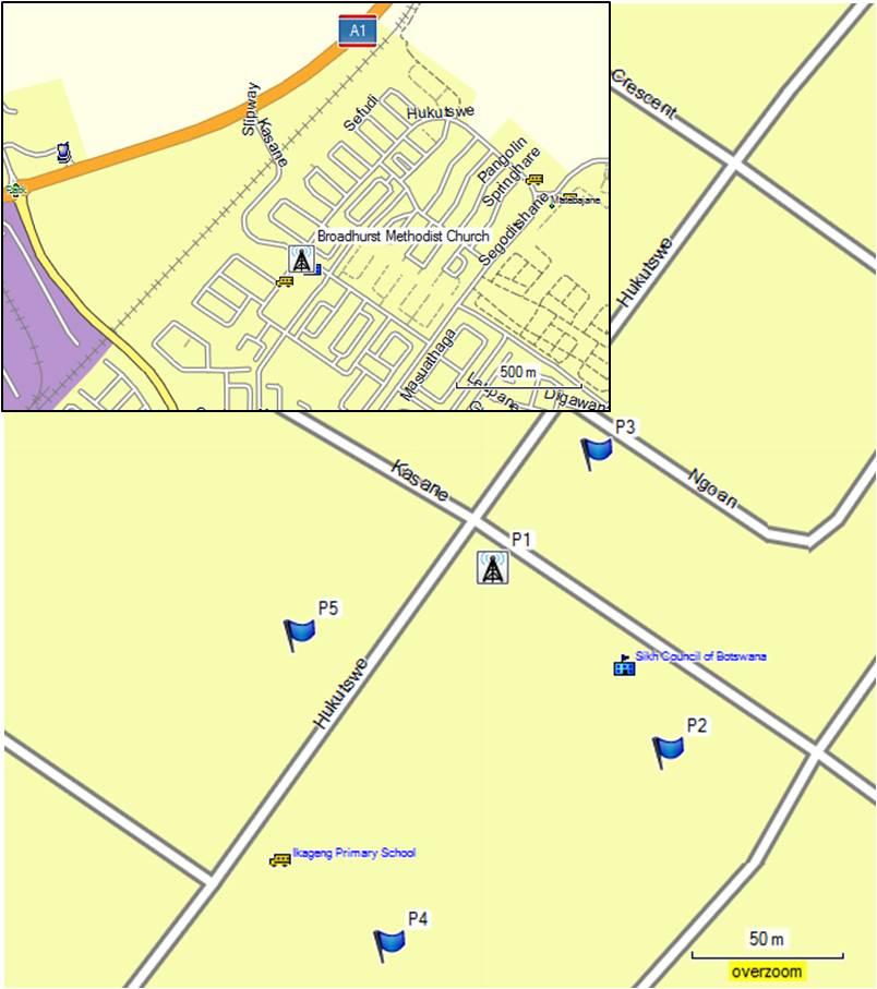 Figure 1: Map of Area around Base Station Site and