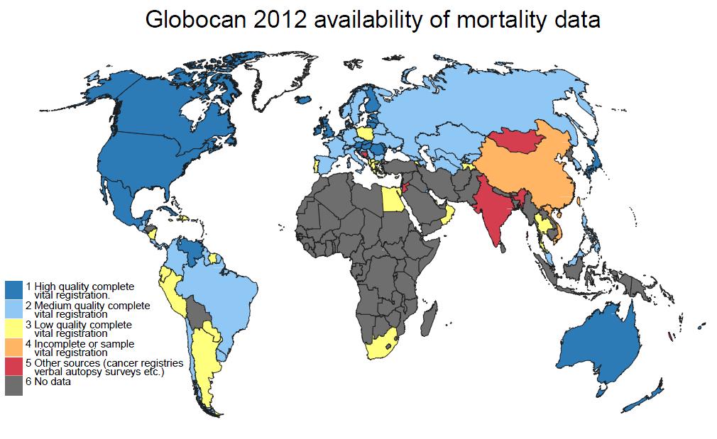 MORTALITY 15% INCIDENCE 36% Only 34 of 178 countries report high quality mortality data to WHO 1 Only 67 of 184