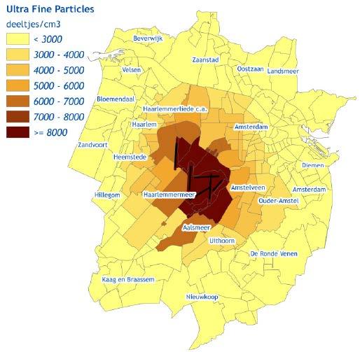 Regional examples Ultrafine Particles and health around Schiphol Airport Elevated UFP concentrations around Schiphol Airport Health effects of UFP largely unknown Quick overview