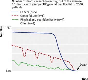 Disability before death Not much Disability before death 2-4 years Care for all at the end of life Scott A Murray and Aziz Sheikh BMJ 2008 336: 958-959.