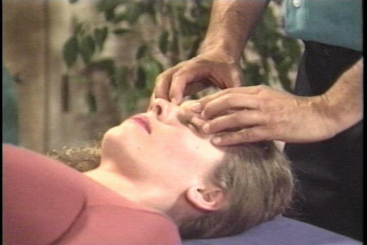 Chapter 17: Cranial Relaxation Holds: Dr. Rettner: Next I did a series of cranial relaxation holds that are excellent for ending a massage with. First we go under the supraorbital ridge.
