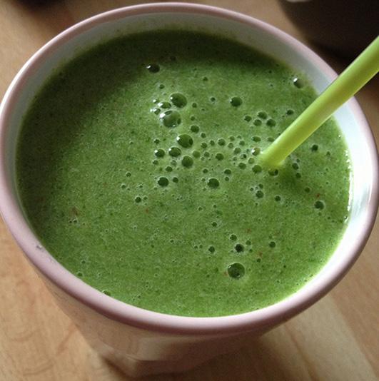 Vitamin C Rich Green Rich in vitamin C, this smoothie is super healthy and very tasty. Coriander is excellent for the digestive system and nervous system; it s rich in iron and great for the skin.