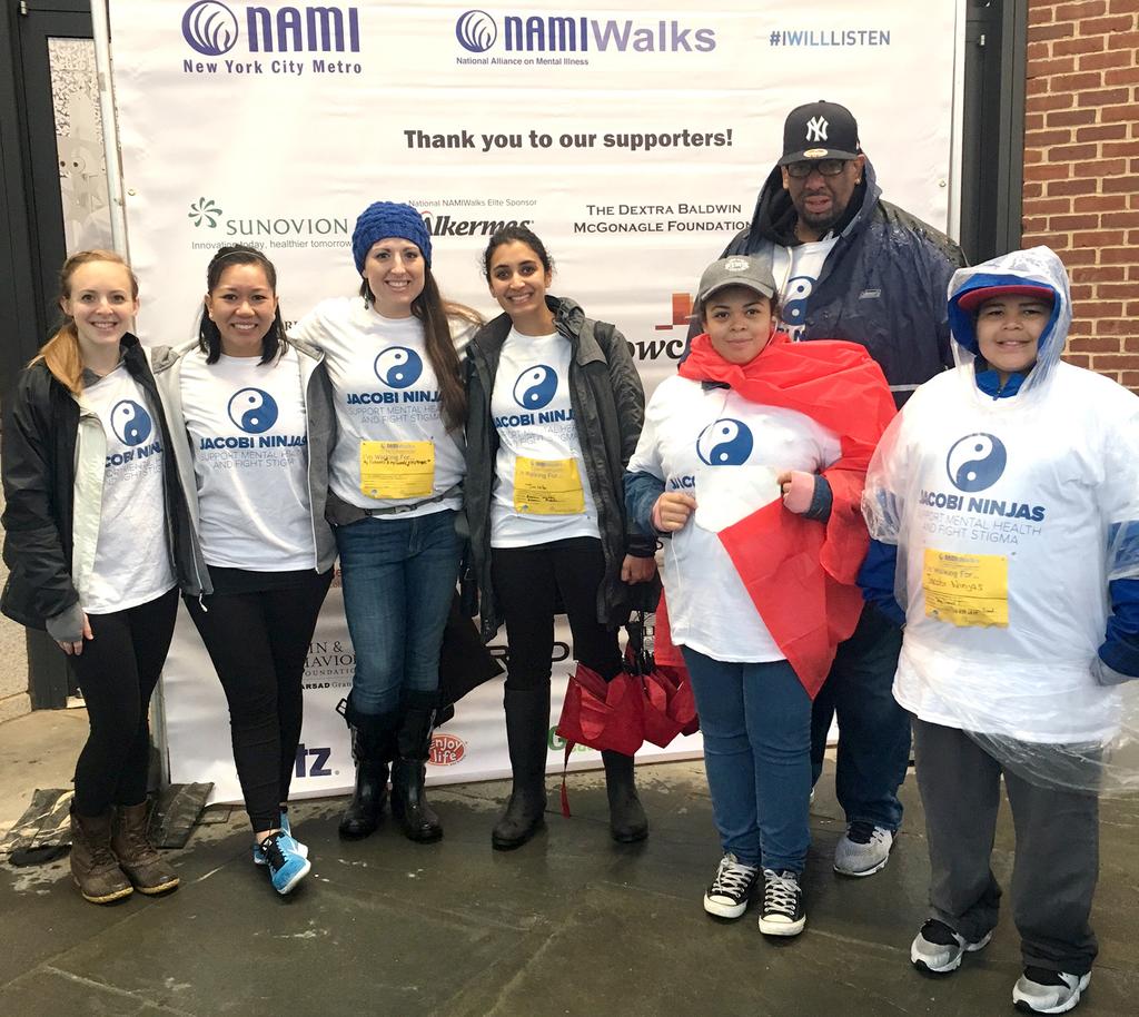 RAIN, RAIN, GO AWAY But rain did NOT stop another successful NAMIWalksNYC event from happening in May at the South Street Seaport