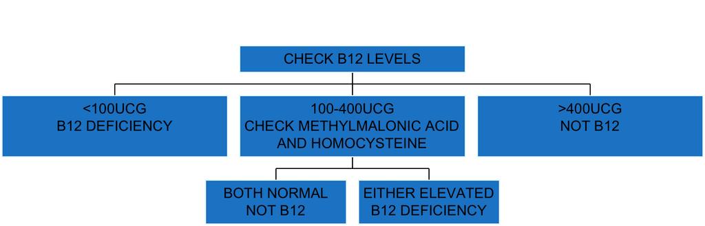 Evaluation of suspected B12
