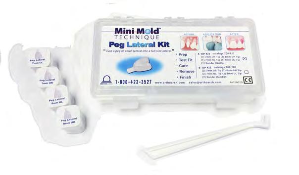 The Mini Mold Peg Lateral Molds provide a fast and easy way to convert a peg/undersized lateral to a