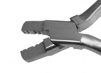 INSTRUMENTS Step Plier (1mm, 3/4mm, 1/2mm) The double sided offset beak permits bayonet bends.