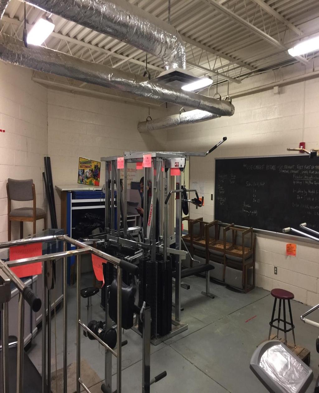 TBA Weight Room Concerns Equipment Spacing: The overall spacing of the equipment in this room is pretty good Some of the equipment