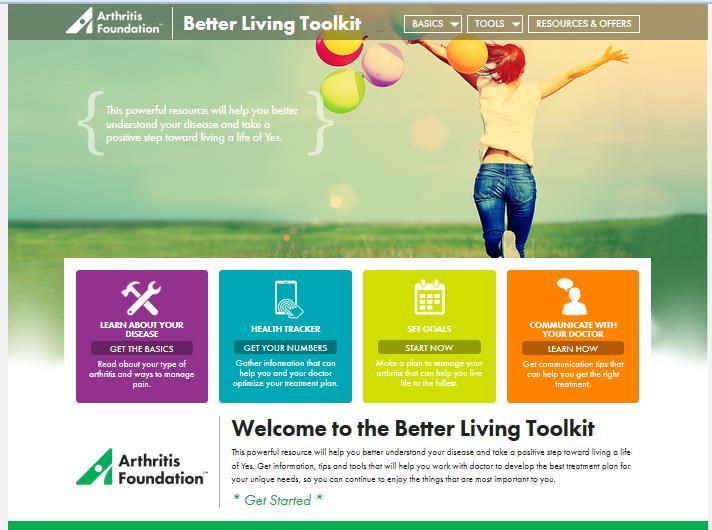 Better Living Toolkit Essential resource to help people better understand and manage their arthritis Includes the Better Living Health Tracker, featuring the RAPID3 tool: