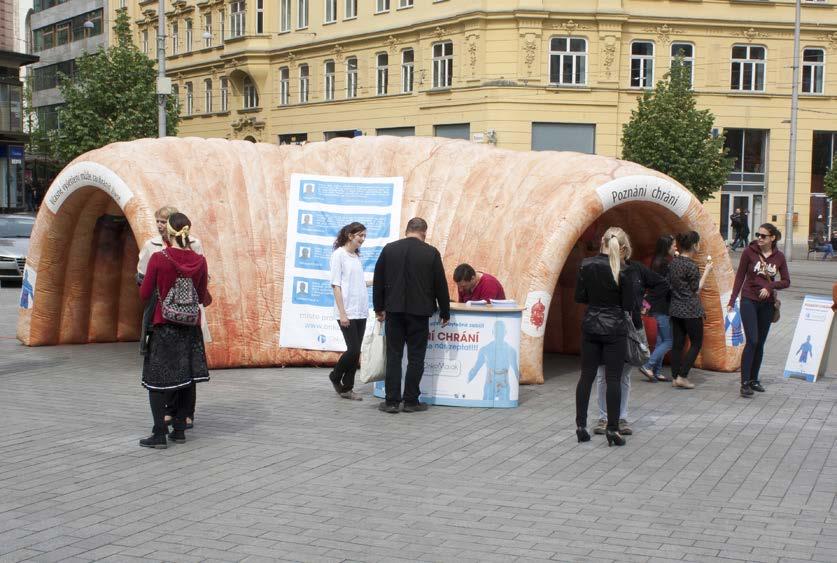 CONFERENCE EXHIBITION: EDUCATIONAL CANCER PREVENTION PROGRAMME WITH AN INFLATABLE MODEL OF BOWEL BY ONKOMAJÁK Onkomaják was founded in 2009 with the main aim to help anybody who is in need to get