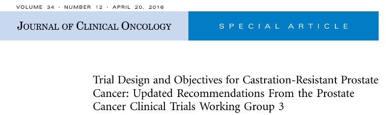 Scenario #4: Oligom+ CRPC in treatment with ARTA RECOMMENDATION FROM THE PROSTATE CANCER CLINICAL WORKING GROUP 3 (2016): In cases in which multiple sites of disease continue