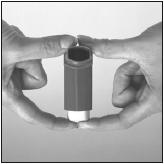 Check inside and outside of the inhaler including the mouthpiece for the presence of loose objects.