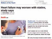 issue 1 July 2010 Statins can cause damage not only to the leg and arm muscles. our heart is a muscle too.