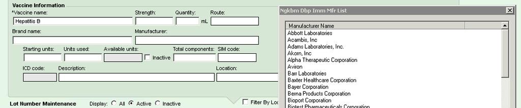 5. Add an expiration date, lot number, and NDC ID number for the vaccine being added to the inventory.