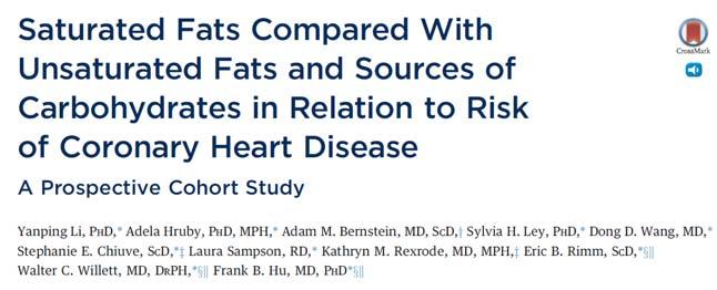 the macronutrient substituted J Am Coll Cardiol 66: 1538, 2015 for SFAs [saturated fatty acids] is critically