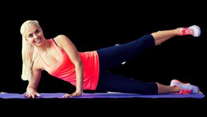 Reverse Crunches Lie on the floor with arms touching the ground.