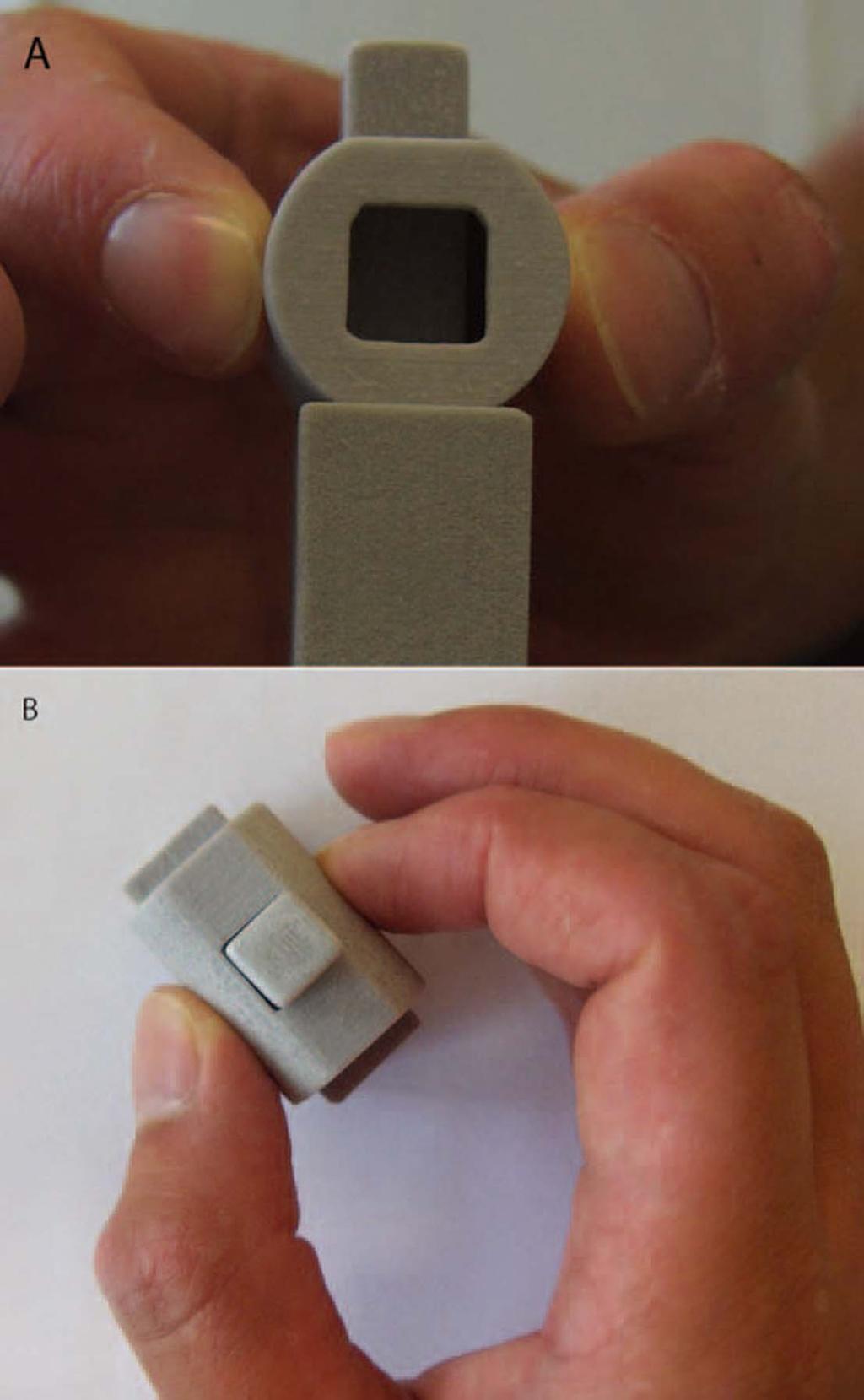 All stimuli had a square hole in order to put them on a stand. This ensured that the stimuli were fixed in place, but could be switched easily. All different stimuli can be seen in Figure 4.