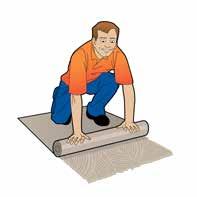 4. Once the tile adhesive has hardened, tape all joints with SANDIMAT tape, to prevent
