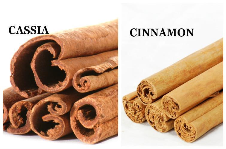 Cinnamon Two major varieties of Cinnamon exist: the Ceylon cinnamon and the Cassia cinnamon. They look different from each other and have different nutritional properties.