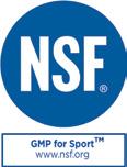 Our NSF GMP for Sport registration assures that our facility is free of more than 180 substances that are banned or prohibited by sports organizations or found on the World Anti-Doping Agency s