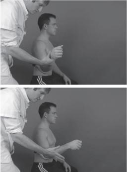 Rotator Cuff Tear (Supraspinatus/Infraspinatus) Testing - Patient Positioning: Seated, appropriately undressed o ER Lag Sign: Standing behind the patient holding the patients elbow with one hand and