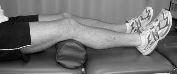 Quadriceps Short Arc Sets 1. Sit of lie on your back with the affected leg straight. 2.