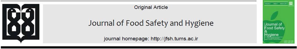 J Food Safe & Hyg; Vol 3 No.