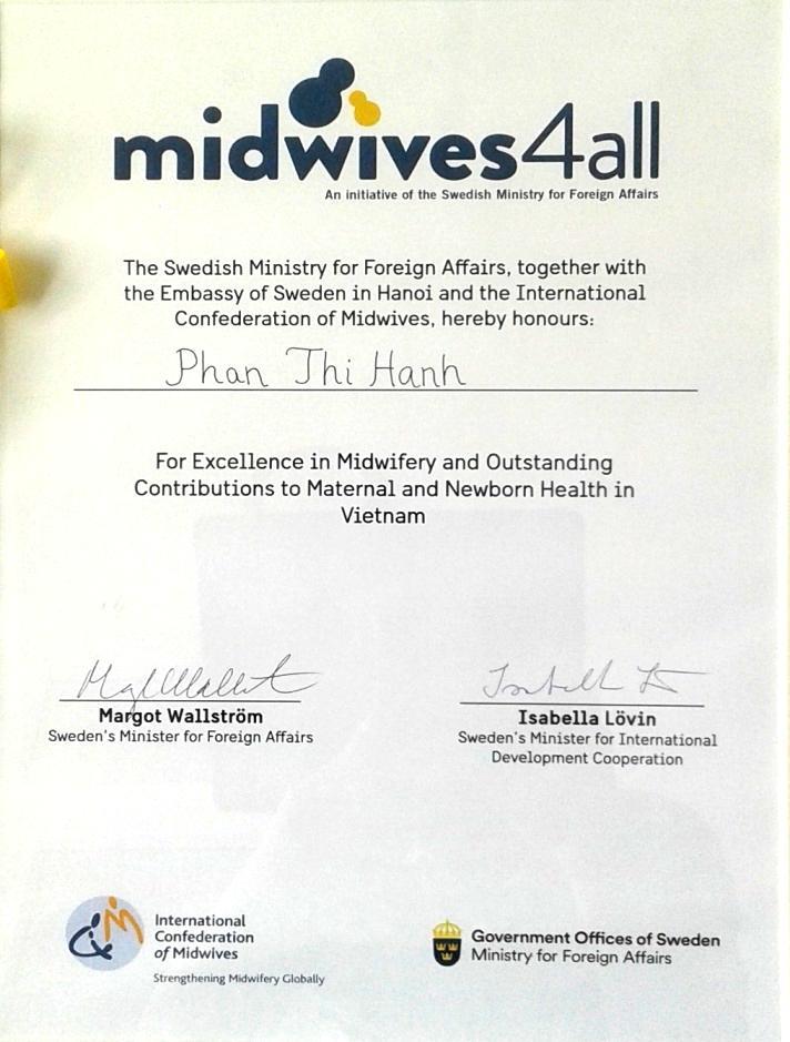 INTERNATIONAL AWARDS On May 18 th, the Swedish Ministry of Foreign