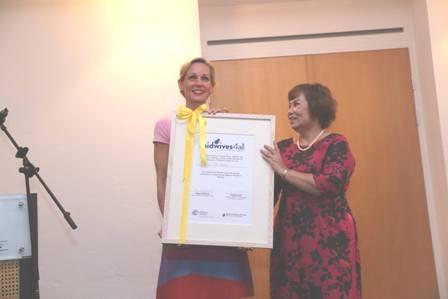Vietnamese Association of Midwives for her excellence in midwifery