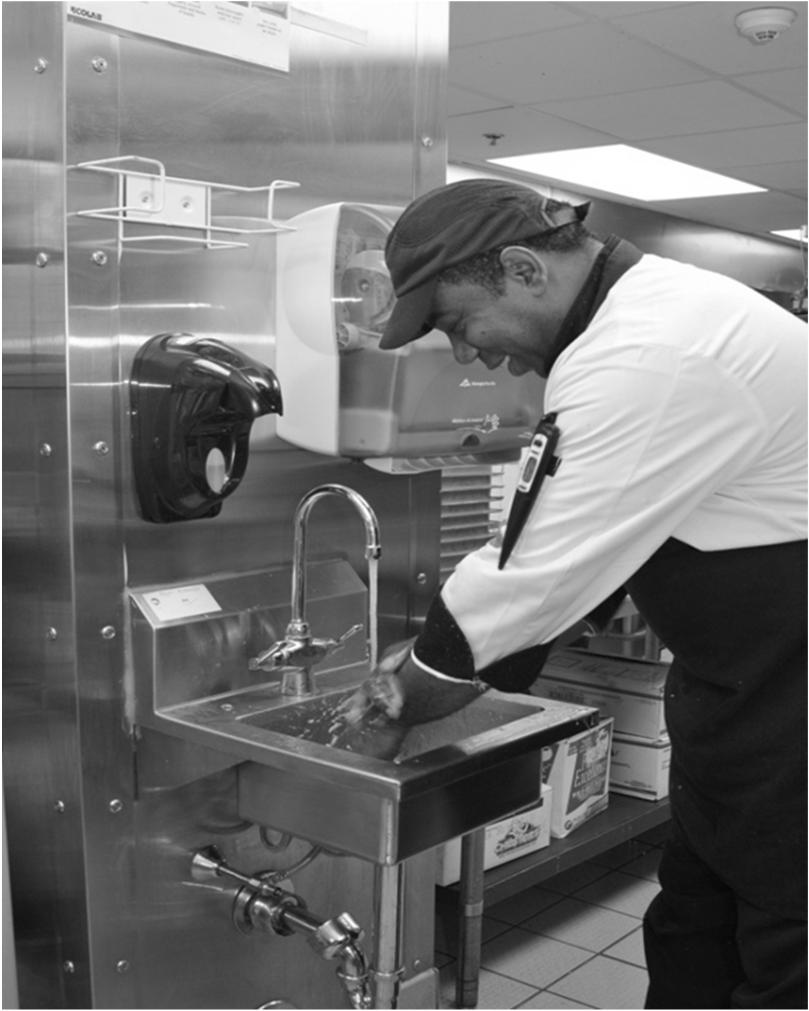 PERSONNEL POLICIES FOOD SERVICE STAFF There must be a clear distinction of hand washing sinks versus food preparation sinks.