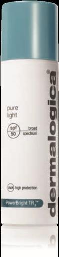 new! pure light spf50 description This advanced, medium-weight daytime Broad Spectrum moisturizer treats hyperpigmentation while shielding the skin from pigment-inducing UV light.