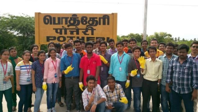 5.Potheri station cleanup Potheri station is been cleaned with the help of 40 volunteers
