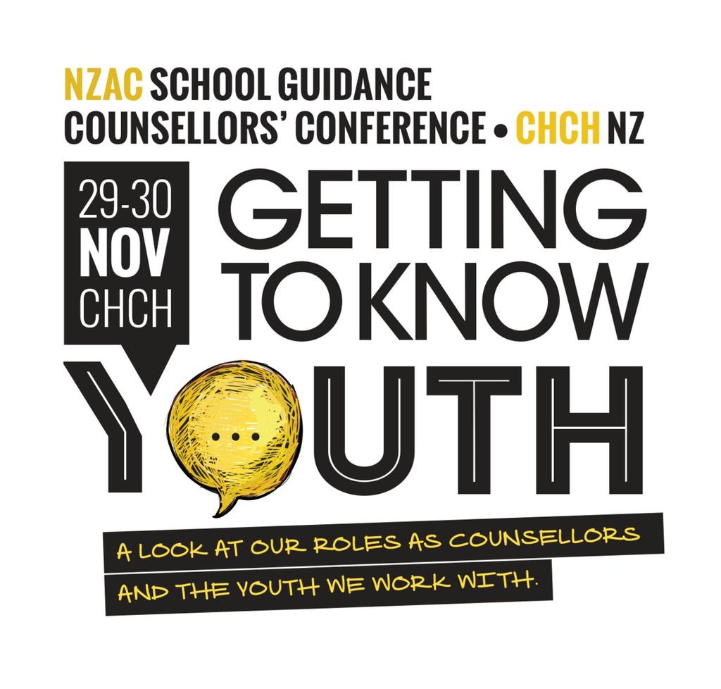 School Guidance Counsellor's Conference 2018 The NZAC School Guidance Counsellors' Conference is coming to Christchurch 29-30 November 2018.