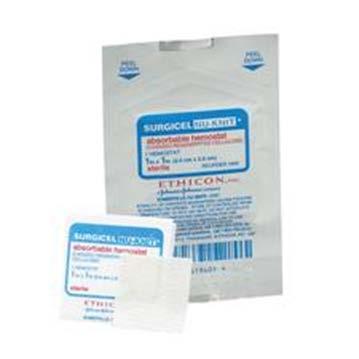area Surgicel Oxidized regenerated cellulose pad, placed topically