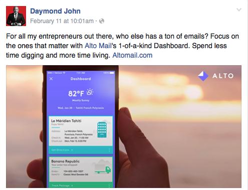 Daymond John for AOL: The Result Facebook Activity