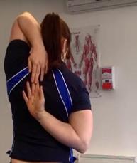 Apley test for shoulder mobility Test done bilaterally for comparison Scoring (men and