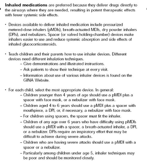 Aerosol Delivery Devices Aerosol Delivery Devices Nebulizer Performance Variables 2007 National Asthma Education and Prevention Program guidelines: Table 6.