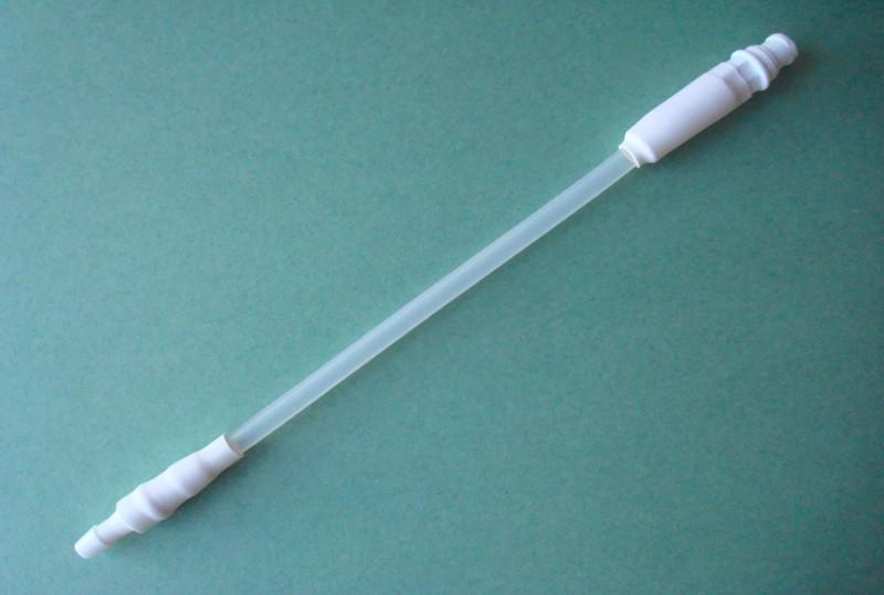 It is supplied with an 8 long silicone catheter tubing. Order No.