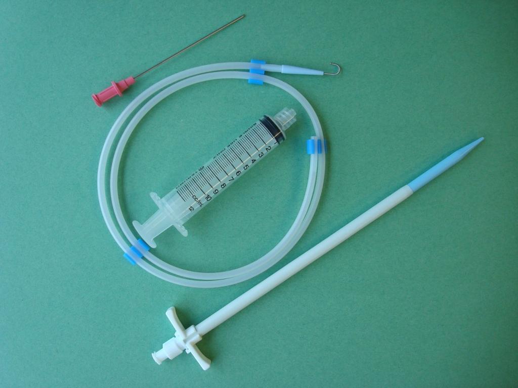 Introducer kit is used to insert catheters percutaneously using modified Seldinger technique.