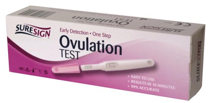 Ovulation Test The Suresign Ovulation test detects the release of Luteinsing Hormone (LH) prior to ovulation and is a positive indication of the best time for conception.
