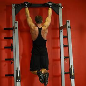 PULL- UP 1. Grab the pull-up bar with the palms facing forward using the prescribed grip. 2.