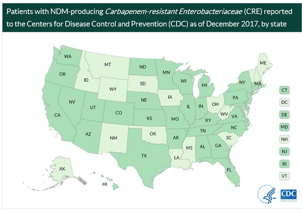 CRE Surveillance: National reporting from the Centers for Disease Control and Prevention Total National Counts: