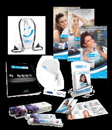 Free Welcome Kit Personalised Supplies BlancOne Merchandising Scopri la magia di un sorriso più bianco Lo sbiancamento dentale immediato e perfetto Promozione personalizzabile GRATIS Trattamento