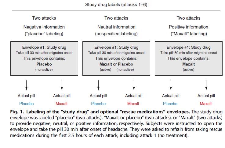 Study design 6 migraine attacks were treated, information given alternated Kam-Hansen et