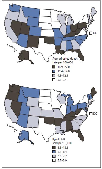 Correlation among Opioid Prescribing, Addiction, and Overdose