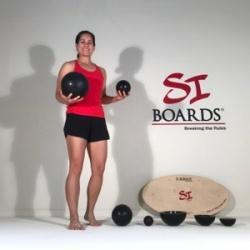 Large balls move slower and require more strength to control Small boards are