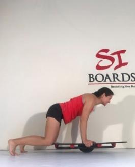 2: Board grab with alternating lunge jumps Increase your