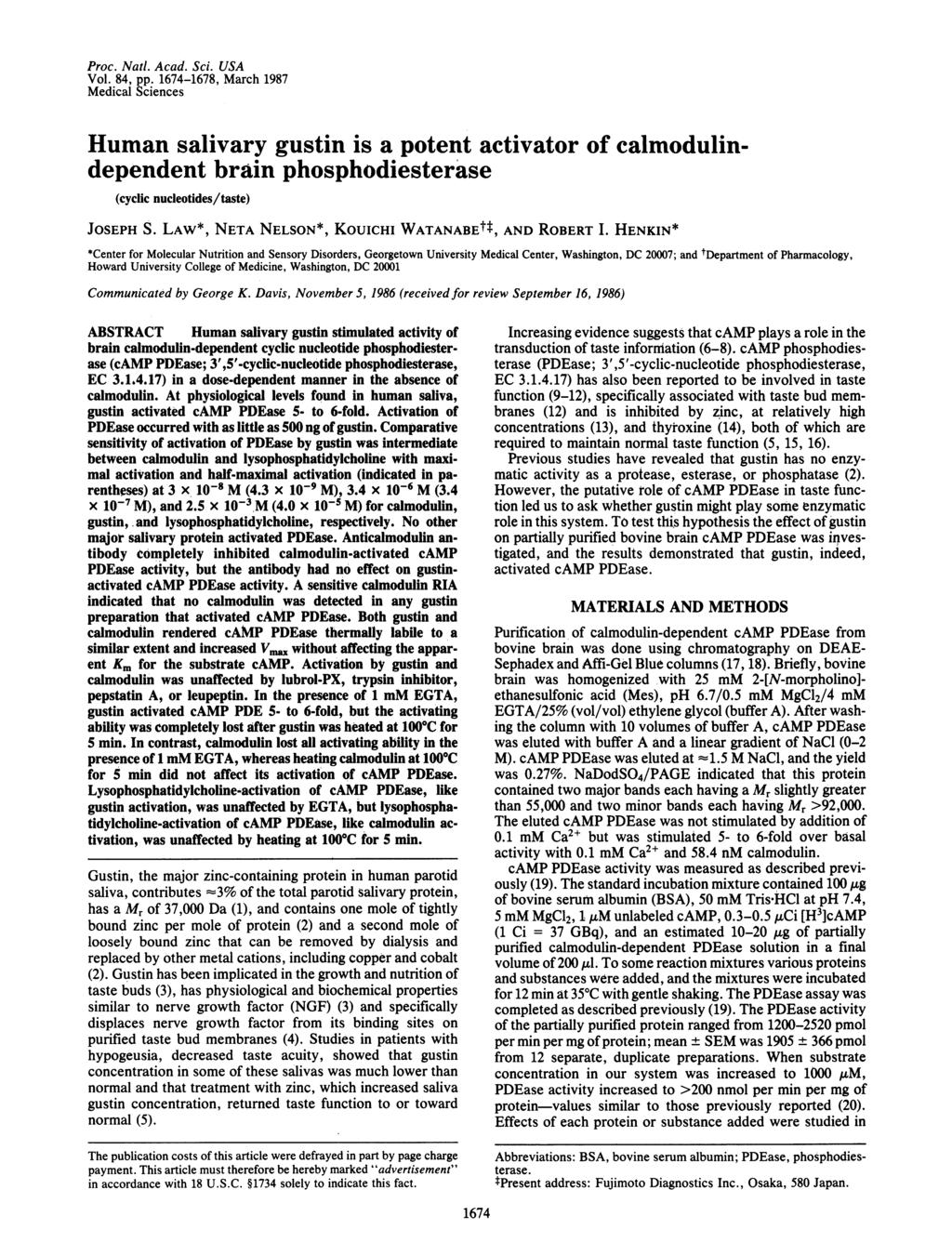 Proc. Nati. Acad. Sci. USA Vol. 84, pp.